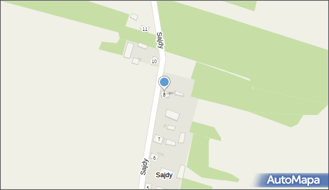 Sajdy, Sajdy, 8, mapa Sajdy