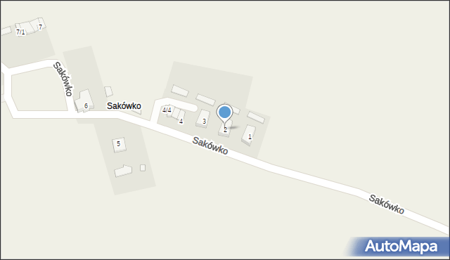Sakówko, Sakówko, 2, mapa Sakówko