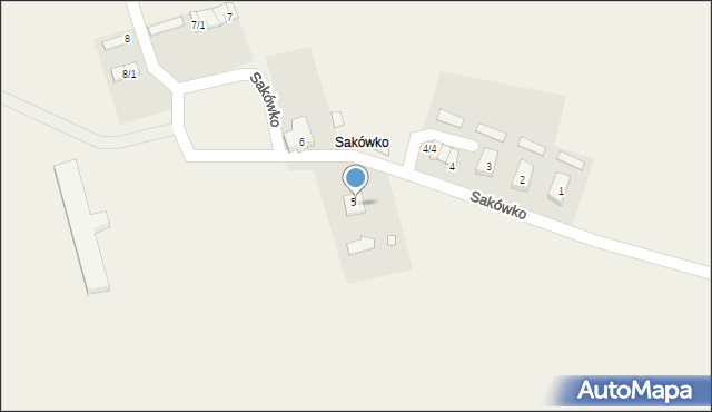 Sakówko, Sakówko, 5/1, mapa Sakówko
