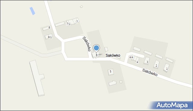 Sakówko, Sakówko, 6, mapa Sakówko