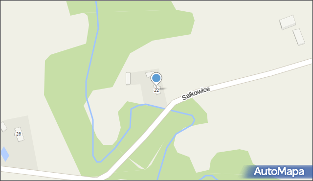 Sałkowice, Sałkowice, 22, mapa Sałkowice