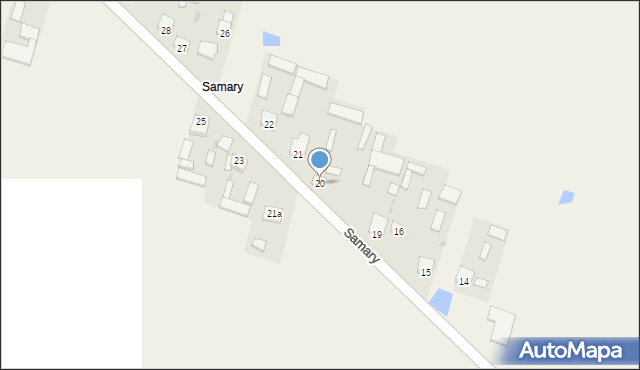 Samary, Samary, 20, mapa Samary