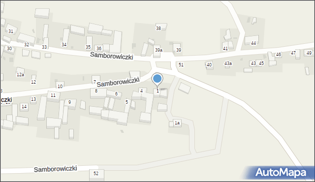 Samborowiczki, Samborowiczki, 1, mapa Samborowiczki