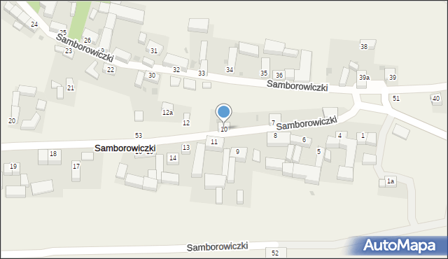 Samborowiczki, Samborowiczki, 10, mapa Samborowiczki