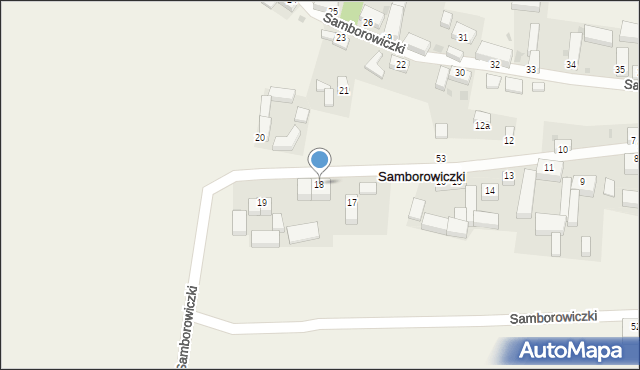 Samborowiczki, Samborowiczki, 18, mapa Samborowiczki