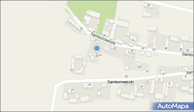 Samborowiczki, Samborowiczki, 21, mapa Samborowiczki