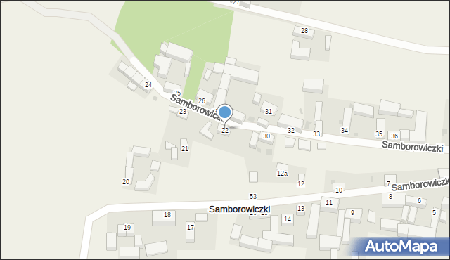 Samborowiczki, Samborowiczki, 22, mapa Samborowiczki