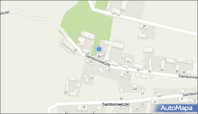 Samborowiczki, Samborowiczki, 26, mapa Samborowiczki