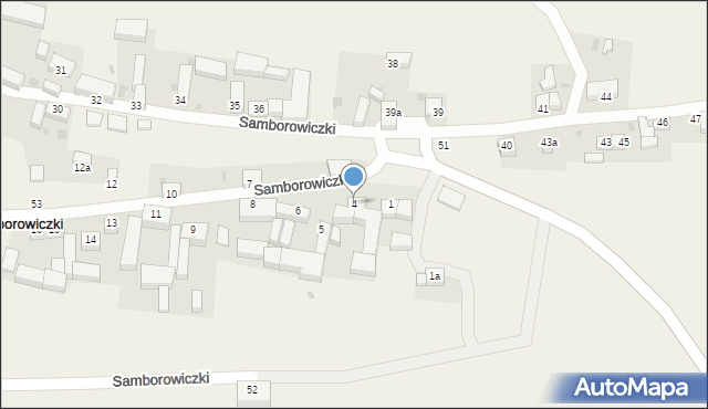 Samborowiczki, Samborowiczki, 4, mapa Samborowiczki