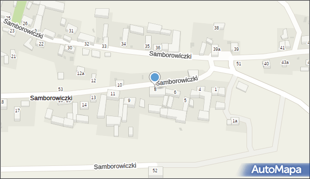 Samborowiczki, Samborowiczki, 8, mapa Samborowiczki