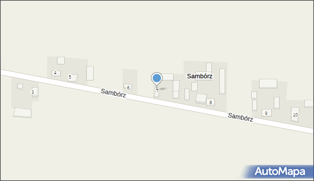 Sambórz, Sambórz, 7, mapa Sambórz