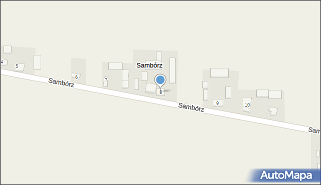 Sambórz, Sambórz, 8, mapa Sambórz