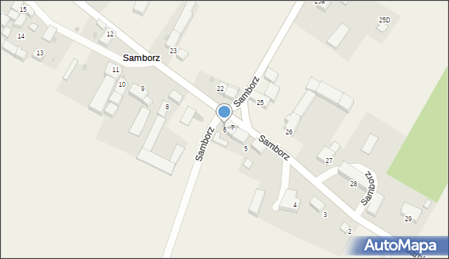 Samborz, Samborz, 6, mapa Samborz