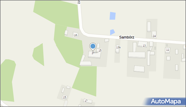 Sambórz, Sambórz, 17, mapa Sambórz