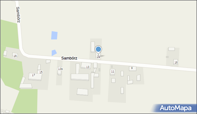 Sambórz, Sambórz, 24, mapa Sambórz