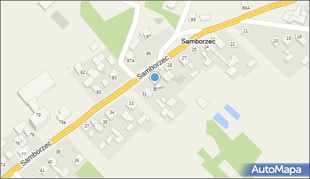 Samborzec, Samborzec, 30, mapa Samborzec