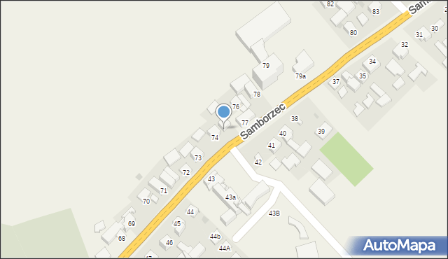 Samborzec, Samborzec, 75, mapa Samborzec