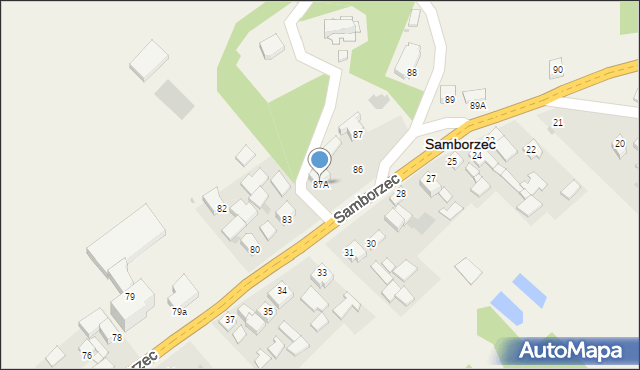 Samborzec, Samborzec, 87A, mapa Samborzec