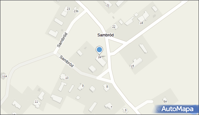 Sambród, Sambród, 14, mapa Sambród