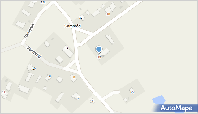 Sambród, Sambród, 15, mapa Sambród