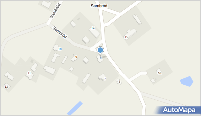 Sambród, Sambród, 8, mapa Sambród