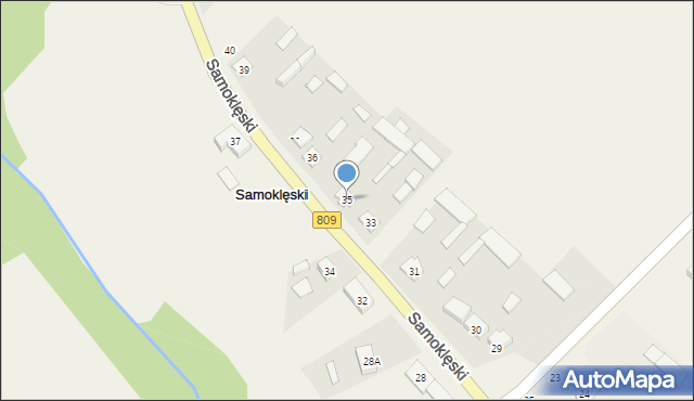 Samoklęski, Samoklęski, 35, mapa Samoklęski