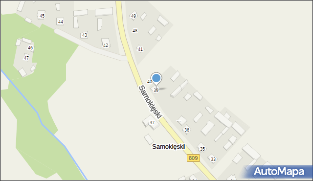 Samoklęski, Samoklęski, 39, mapa Samoklęski