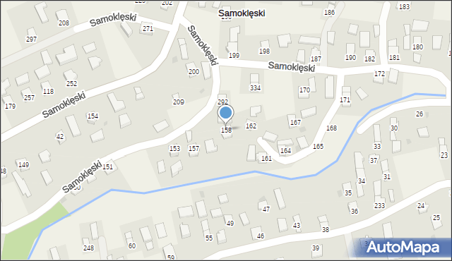 Samoklęski, Samoklęski, 158, mapa Samoklęski