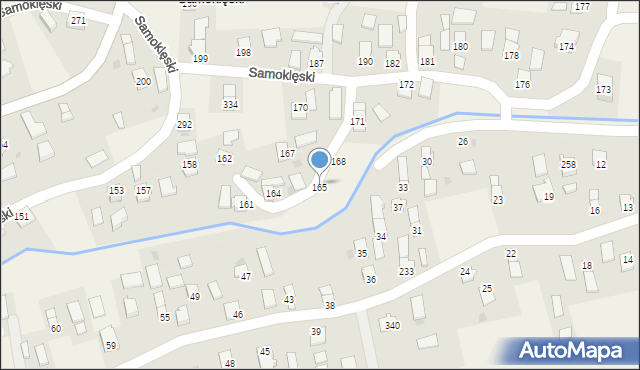 Samoklęski, Samoklęski, 165, mapa Samoklęski