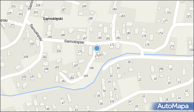 Samoklęski, Samoklęski, 171, mapa Samoklęski