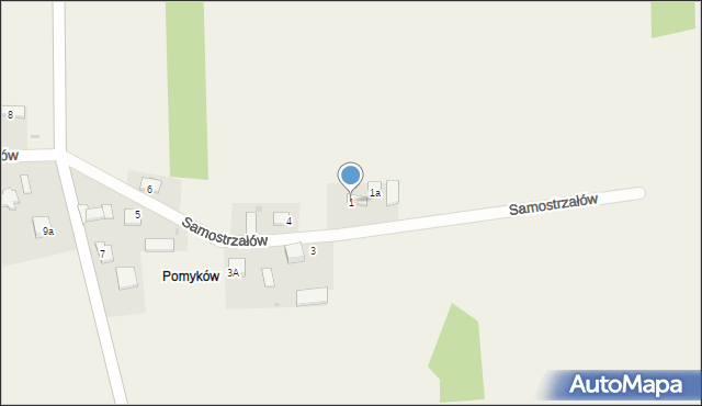 Samostrzałów, Samostrzałów, 1, mapa Samostrzałów