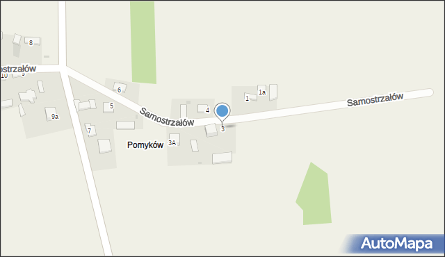 Samostrzałów, Samostrzałów, 3, mapa Samostrzałów