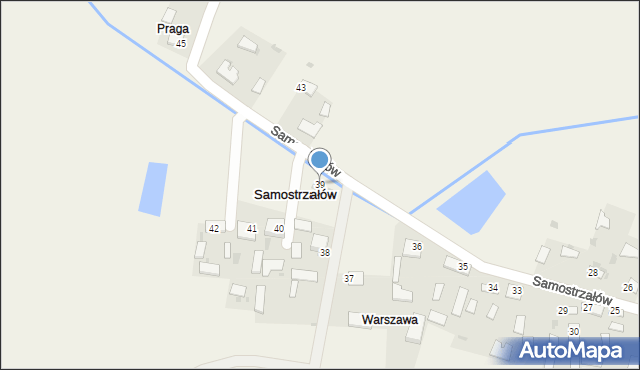 Samostrzałów, Samostrzałów, 39, mapa Samostrzałów