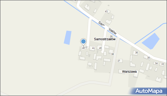 Samostrzałów, Samostrzałów, 42, mapa Samostrzałów