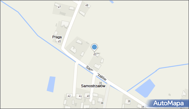 Samostrzałów, Samostrzałów, 43, mapa Samostrzałów