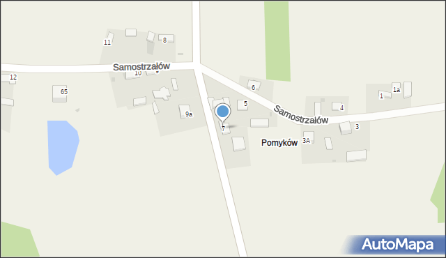 Samostrzałów, Samostrzałów, 7, mapa Samostrzałów