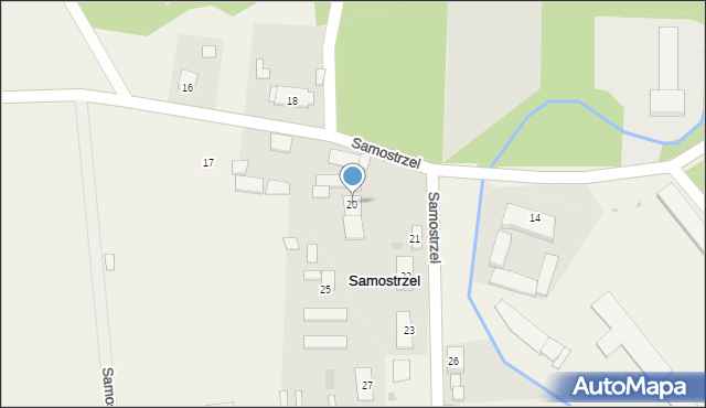 Samostrzel, Samostrzel, 20, mapa Samostrzel