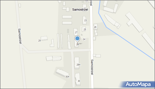 Samostrzel, Samostrzel, 28, mapa Samostrzel