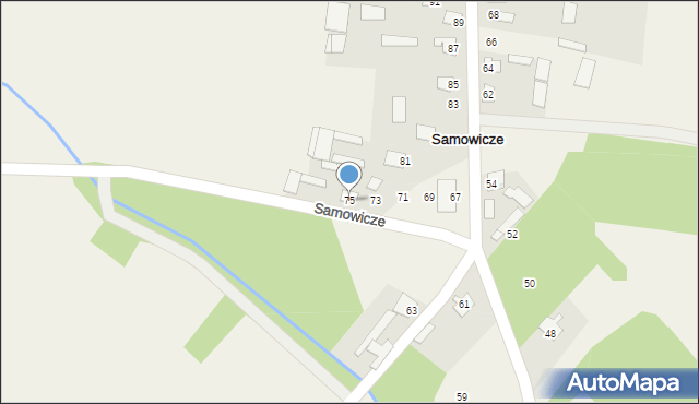 Samowicze, Samowicze, 75, mapa Samowicze