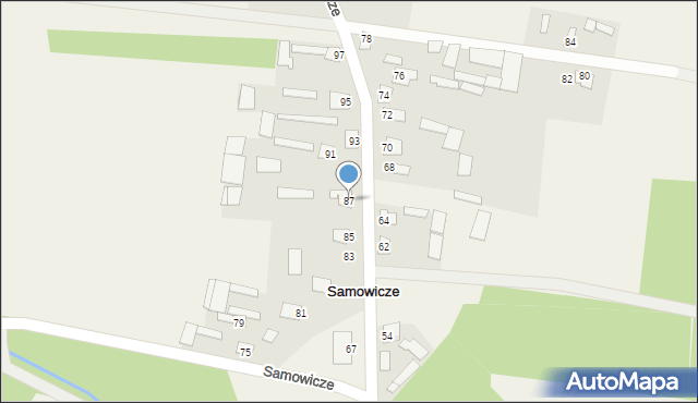 Samowicze, Samowicze, 87, mapa Samowicze