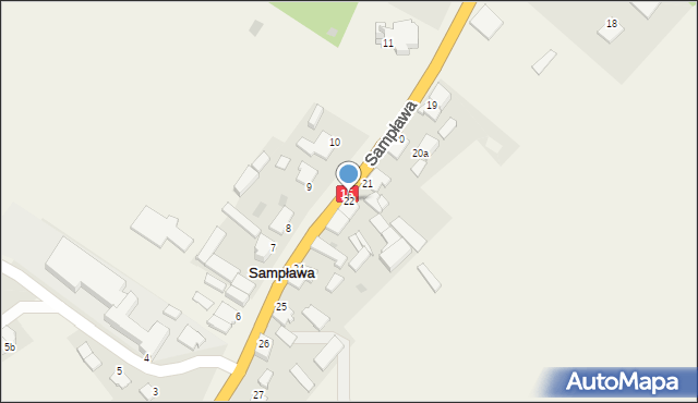 Sampława, Sampława, 22, mapa Sampława