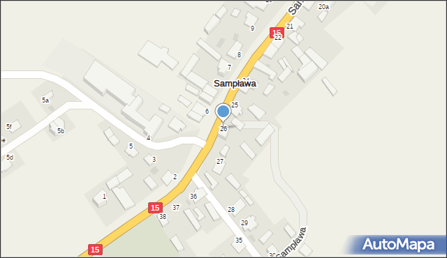 Sampława, Sampława, 26, mapa Sampława