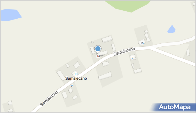 Samsieczno, Samsieczno, 14, mapa Samsieczno