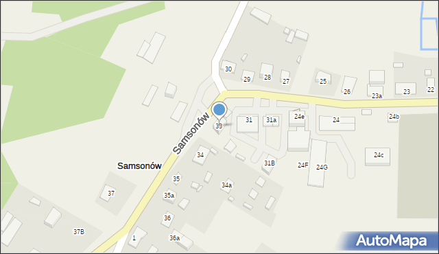 Samsonów, Samsonów, 33, mapa Samsonów