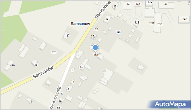 Samsonów, Samsonów, 36a, mapa Samsonów