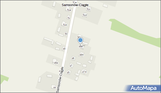 Samsonów-Ciągłe, Samsonów-Ciągłe, 49a, mapa Samsonów-Ciągłe