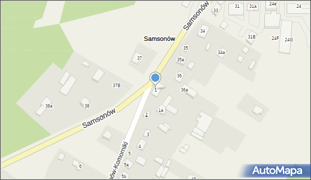 Samsonów-Komorniki, Samsonów-Komorniki, 1, mapa Samsonów-Komorniki