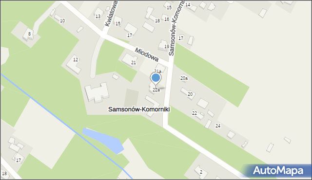 Samsonów-Komorniki, Samsonów-Komorniki, 22a, mapa Samsonów-Komorniki