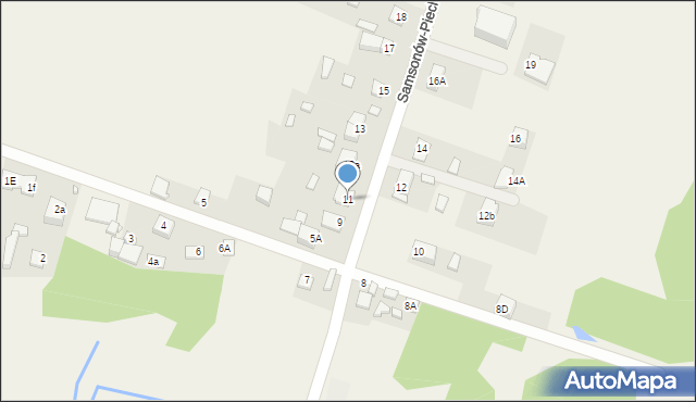 Samsonów-Piechotne, Samsonów-Piechotne, 11, mapa Samsonów-Piechotne