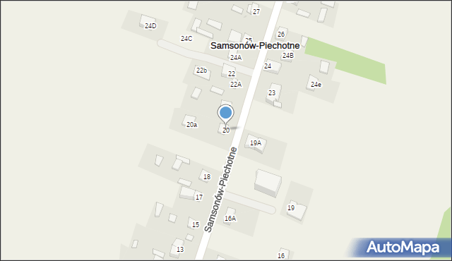 Samsonów-Piechotne, Samsonów-Piechotne, 20, mapa Samsonów-Piechotne